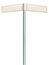 Direction road signs, two empty blank signpost signages, isolated directional roadside guidepost pointer white copy space, beige
