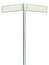 Direction road signs, two empty blank signpost signages, isolated directional roadside guidepost pointer white copy space, green