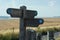 Direction sign. South Downs Way. Long distance walking Path.