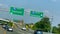 Direction signs to Cincinnati and Cleveland - COLUMBUS, UNITED STATES - JUNE 05, 2023