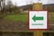 Directional sign with the German text `Rundweg` which translates into `Circular walk` in English language