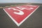 Directional sign markings on a runway