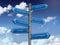 Directional Sign Series: SUPPORT Concept Words - Blue Sky and Clouds Background