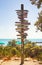 Directional signpost, southernmost point of USA, Key West, Fort Zachary Taylor Historic State Park