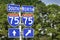 Directional signs along US Interstate I-75 in South Florida