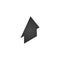 Directional wide Arrow icon. Shows shift or direction of movable object. Can be used for manuals. presentations, apps, ui. Vector