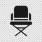 Director chair icon in flat style. Producer seat vector illustration on white isolated background. Movie business concept