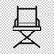 Director chair icon in flat style. Producer seat vector illustration on white isolated background. Movie business concept