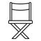 Director chair icon outline vector. Scenario film