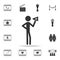 director with a horn icon. Set of cinema element icons. Premium quality graphic design. Signs and symbols collection icon for web