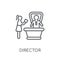 Director linear icon. Modern outline Director logo concept on wh