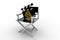 Director\'s chair with clap board and ticket