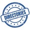 DIRECTORIES text on blue grungy round rubber stamp