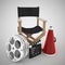 Directors chair and cinema concept