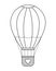 Dirigible and hot air balloons airship. Tools of Aeronautics such as the airship and the balloon to move the delivery by