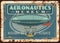 Dirigible rusty metal plate, vector rust tin sign