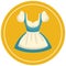 dirndl dress. Vector illustration decorative design