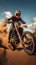 Dirt domain Motocross rider tackles desert jumps, an enduro spectacle
