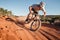 Dirt-Flying Action: Close-Up Shot of a BMX Rider\\\'s Daring Trick