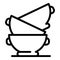 Dirt home bowls icon, outline style