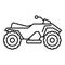 Dirt quad bike icon, outline style