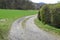 dirt road curve in spring