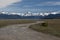 Dirt road of Estancia Cristina in Los Glaciares National Park