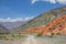 Dirt road through the hills of seven colors near Purmamarca