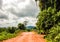 Dirt road in Liberia. West Africa