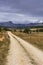 Dirt road on a rainy day