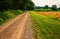 Dirt road in the rural countyside of Southern York County, PA