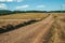 Dirt road on rural lowlands called Pampas