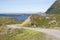 Dirt road on the sea towards Nyksund village