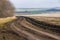 Dirt road in the spring steppe