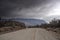 Dirt road and storm in San Martin de los Andes