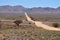 Dirt road to mountains, Namibia, Africa