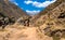 Dirt road to Palccoyo Rainbow Mountains in Peru