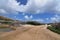 Dirt Roadway Winding through Aruban Desert Landscape