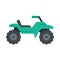 Dirt tire quad bike icon, flat style