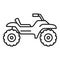 Dirt tire quad bike icon, outline style