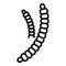 Dirt worm icon outline vector. Cute animal