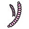 Dirt worm icon vector flat