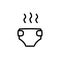 Dirty diaper line icon. Clipart image