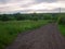 Dirty dirt road in the Tula region