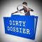 Dirty Dossier Folder Containing Political Information On The American President 3d Illustration