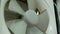 Dirty exhaust fan on the wall