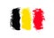 Dirty hand painted flag of Belgium