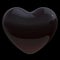 Dirty heart shape black symbol dark poison translucent glossy