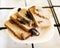 Dirty kitchen pile of filthy dishes infested with roaches, lifestyle concept