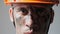 Dirty Mine Worker. Beautiful Caucasian Man in a Hard Hat. Filthy Job and Physical labor. Coal mining. People Working Equipment